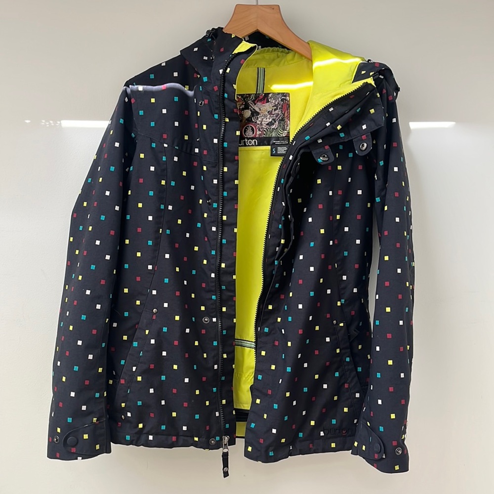 Burton snowboarding jacket black womens small
